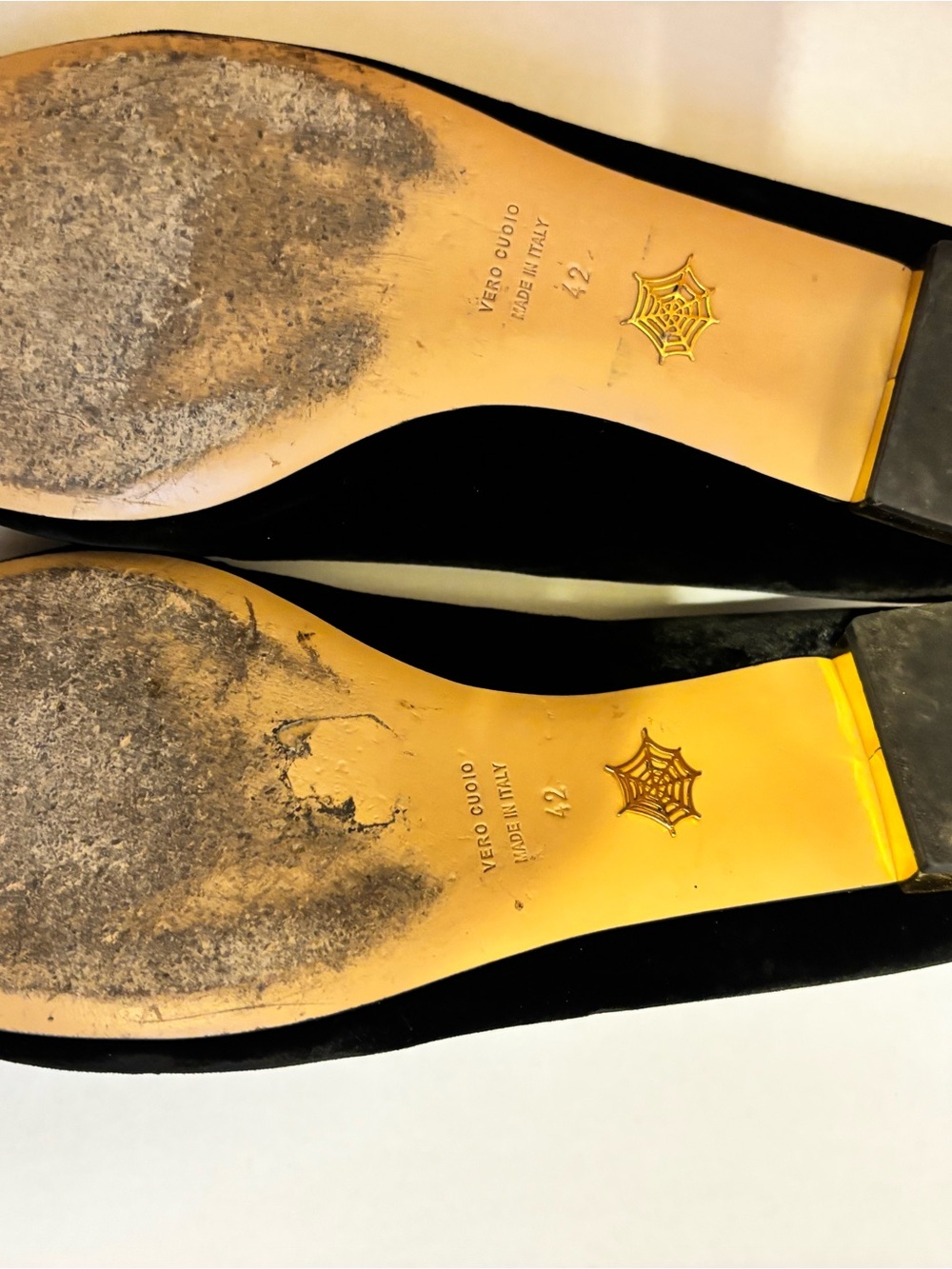 Charlotte Olympia Black Velvet Cat Face Embroidered Flats - Picture 3 of 7